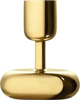 Подсвечник Iittala Nappula, металл, 10,7 см, золотистый