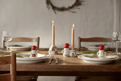 Подсвечник Kahler Hammershoi Christmas, керамика, 8,5 6 см, белый