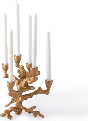 Подсвечник Polspotten Apple Tree S, алюминий, 32,5 см, золотистый