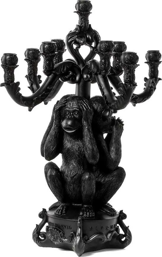 Подсвечник Seletti Burlesque 3 Monkeys, пластик, 60 см