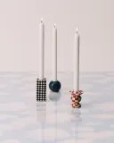 Набор подсвечников Serax Les Objets Mouleversants, 4 предмета, керамика, 10 4,5 см, чёрный — фото 1