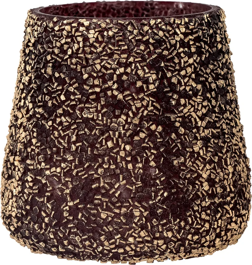 Подсвечник Bloomingville Filiz, стекло, 11 11 см, золотистый