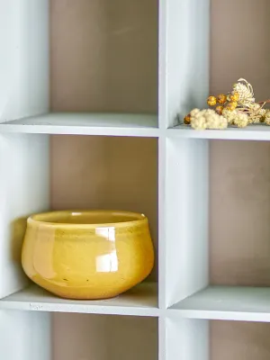 Подсвечник Bloomingville Jose, стекло, 5 10 см, жёлтый