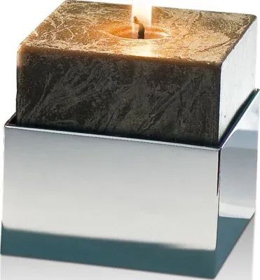 Подсвечник Decor Walther Brick, латунь, 5 см, серебристый