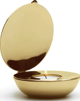 Подсвечник Design House Stockholm Shell, металл, 10 10 см, золотистый