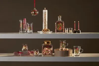 Набор подсвечников Holmegaard Christmas 2025, 2 предмета, стекло, 7,5 7 см, прозрачный
