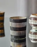 Набор подсвечников House Doctor Stripe, 2 предмета, стекло, 9 6,3 см, чёрный — фото 2