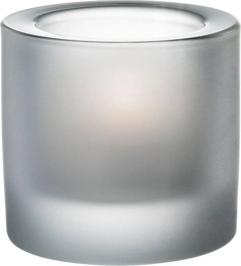 Подсвечник Iittala Kivi, стекло, 6 6 см, серый