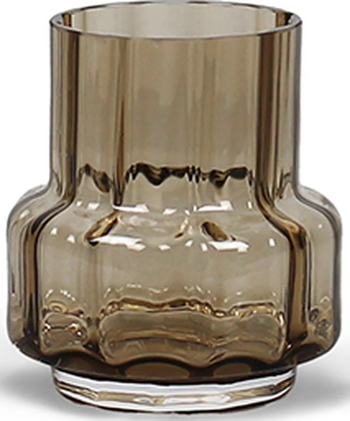 Подсвечник Ro Collection Hurricane Reflections No.25, стекло, 10 9 см, коричневый