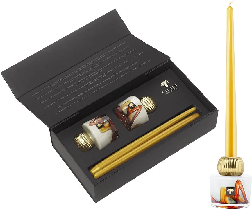 Свеча ароматическая Baobab Collection Zestaw swiecznikow ze swiecami Twins Nirvana Bliss 4 el.