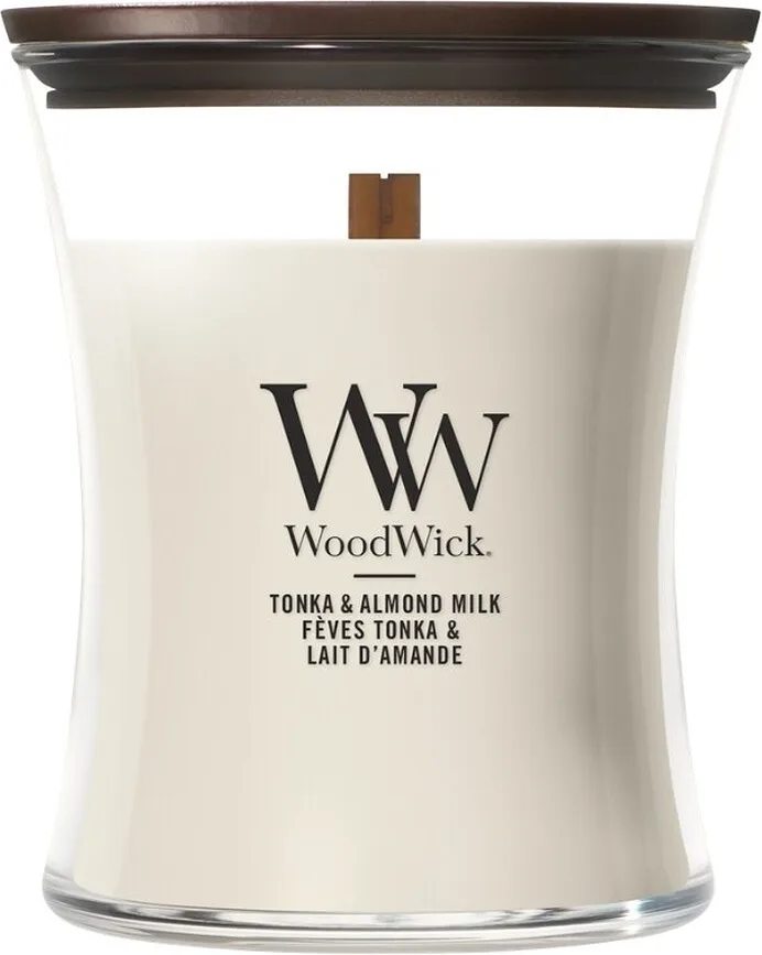 Свеча ароматическая WoodWick Core Tonka and Almond Milk