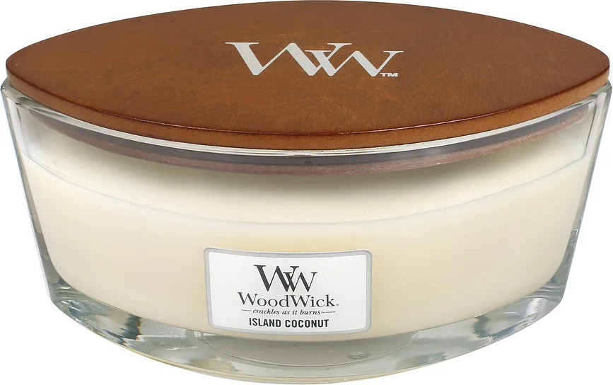 Свеча ароматическая WoodWick Hearthwick Island Coconut