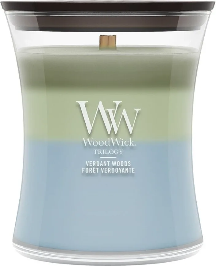 Свеча ароматическая WoodWick Trilogy Verdant Woods