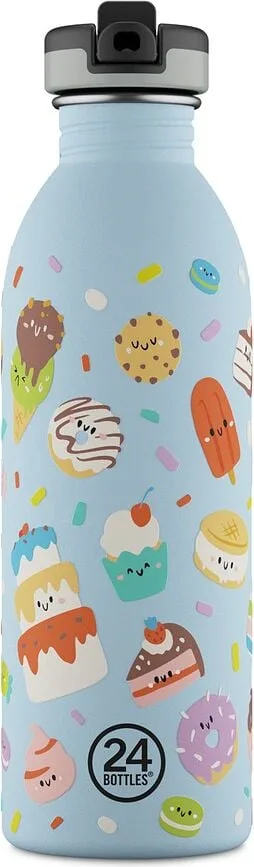 Детская бутылка для воды 24Bottles Urban Bottle Kids, нержавеющая сталь, 500 мл, синяя