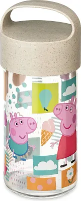 Детская бутылка для воды Koziol Buddy Swinka Peppa, пластик, 500 мл, бежевая