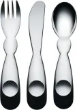 Набор детских столовых приборов Alessi Alessini, 3 предмета, нержавеющая сталь — фото 3
