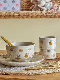 Набор детской посуды Bloomingville Agnes, каменная керамика, 3 предмета, белый — фото 2