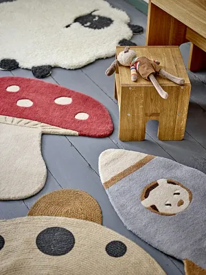 Коврик Bloomingville Dolly, шерсть, 84 84 см, белый