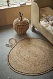 Коврик Ferm Living Apple, джут, 120 110 см, бежевый — фото 1