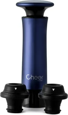 Вакуумный насос для вина Cheer Moda Treeplet, 5 предметов, пластик, синий