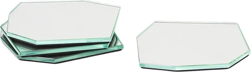 Набор подставок под кружку Ferm Living Shard, 4 штуки, стекло, 0 9,5 см, прозрачная