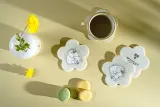Набор подставок под кружку Muurla Muminki Flowers, 4 штуки, фетр, 10,5 см, белая — фото 4