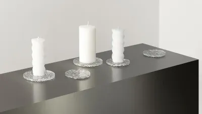 Набор подставок под кружку Orrefors Carat, 2 штуки, хрусталь, 10 см, прозрачная