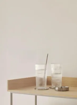 Трубочки для напитков Stelton, 5 штук, пластиковые, 21,5 см, серебристые