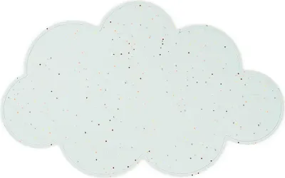 Салфетка сервировочная под тарелку Done by deer Confetti, прямоугольная, силикон, 50 31 см, синяя