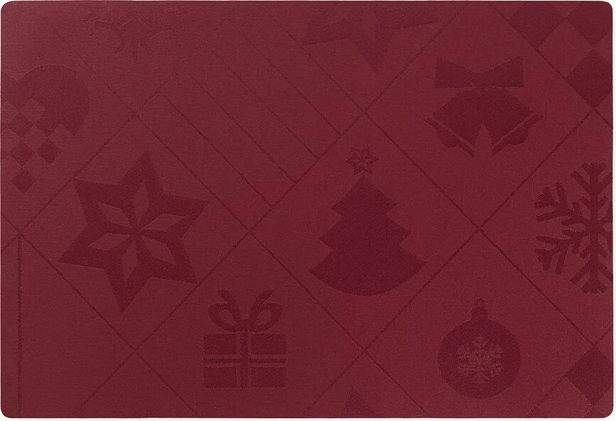Салфетка сервировочная под тарелку Rosendahl Natale, прямоугольная, литьевой акрил, 43 30 см, красная