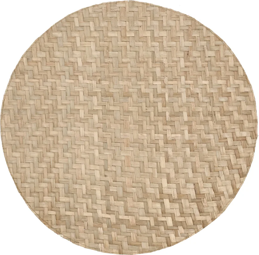 Салфетка сервировочная под тарелку S dahl Herringbone, круглая, морские водоросли, 35 см