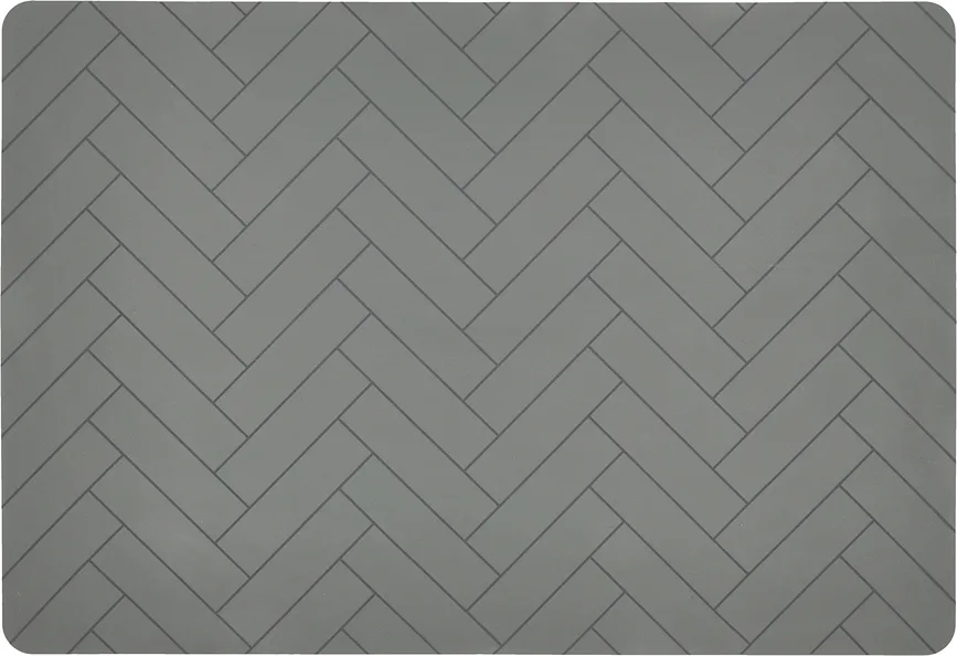Салфетка сервировочная под тарелку S dahl Tiles, прямоугольная, силикон, 48 33 см, зелёная