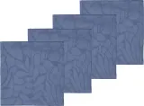 Набор тканевых салфеток S dahl Serwetki Abstract Leaves Damask, 4 шт., хлопок, 45 45 см, синяя — фото 1