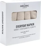 Набор тканевых салфеток The Organic Company Serwetki Everyday, 4 шт., хлопок, 20 20 см, бежевая — фото 1