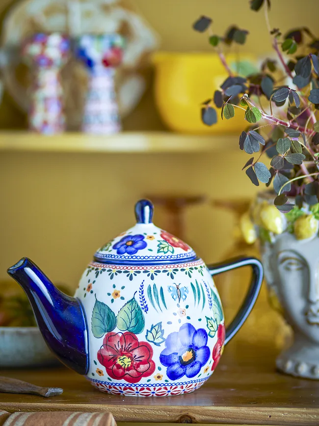 Кувшин Bloomingville, Florist, 900 мл, каменная керамика, многоцветный