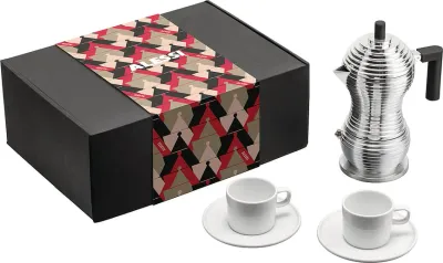 Гейзерная кофеварка Alessi, Coffee, 150 мл, нержавеющая сталь, серебристая