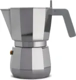 Гейзерная кофеварка Alessi, Moka, 300 мл, алюминий — фото 1