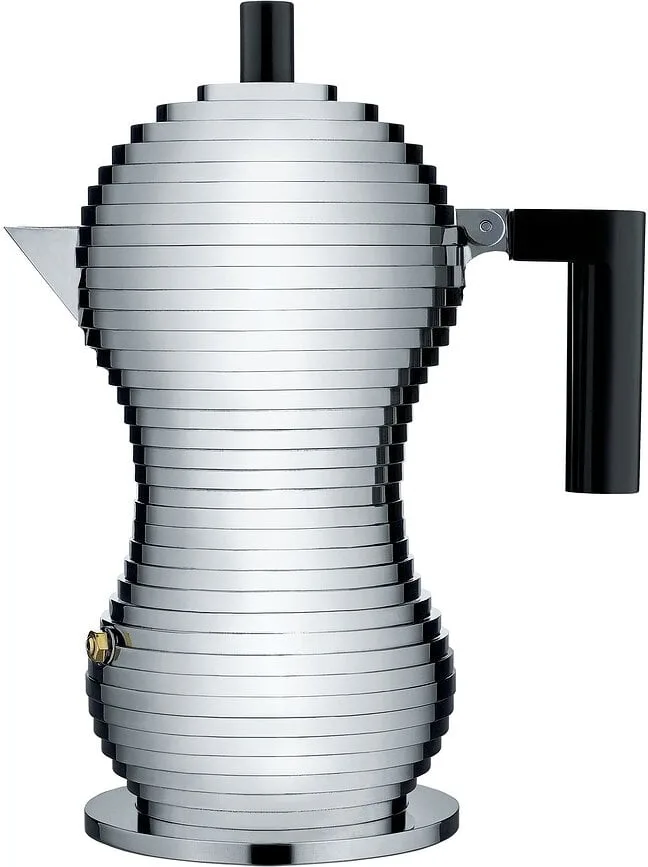 Гейзерная кофеварка Alessi, Pulcina, 150 мл, алюминий · арт. fabr MDL02/3 B