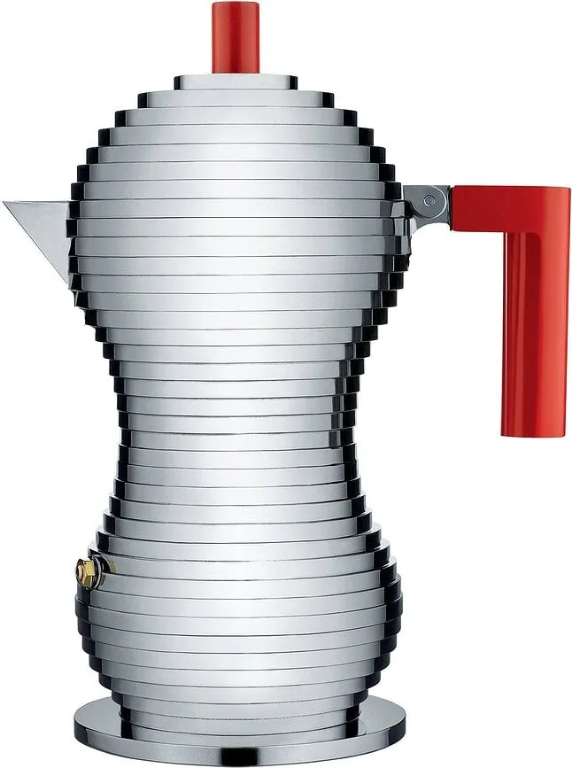 Гейзерная кофеварка Alessi, Pulcina, 150 мл, алюминий · арт. fabr MDL02/3 R