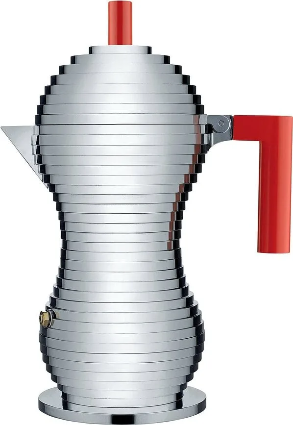 Гейзерная кофеварка Alessi, Pulcina, 150 мл, алюминий · арт. fabr MDL02/3RFM