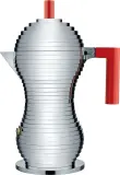 Гейзерная кофеварка Alessi, Pulcina, 150 мл, алюминий · арт. fabr MDL02/3RFM — фото 1