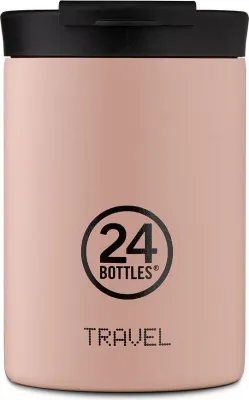 Термокружка 24Bottles, Travel Tumbler Chromatic jasnorozowy, 350 мл, нержавеющая сталь, розовая