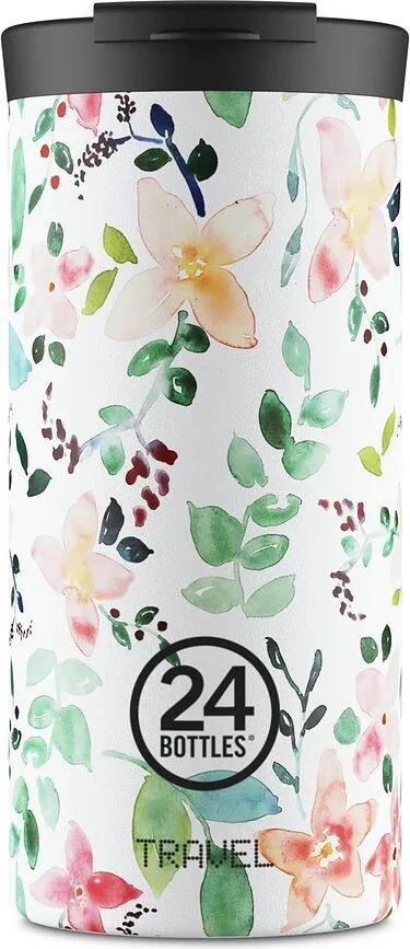 Термокружка 24Bottles, Travel Tumbler Little Buds, 600 мл, нержавеющая сталь, разноцветная