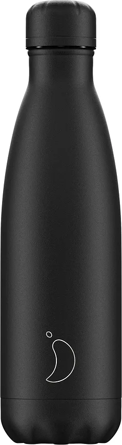 Термокружка chilly's bottles, monochrome, нержавеющая сталь, чёрная · арт. fabr B500MOABL