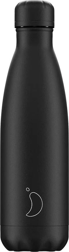 Термокружка chilly's bottles, monochrome, нержавеющая сталь, чёрная · арт. fabr B750MOAGR
