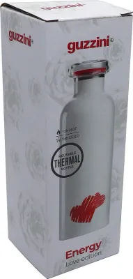 Термокружка Guzzini, On The Go Love, 500 мл, нержавеющая сталь, белая