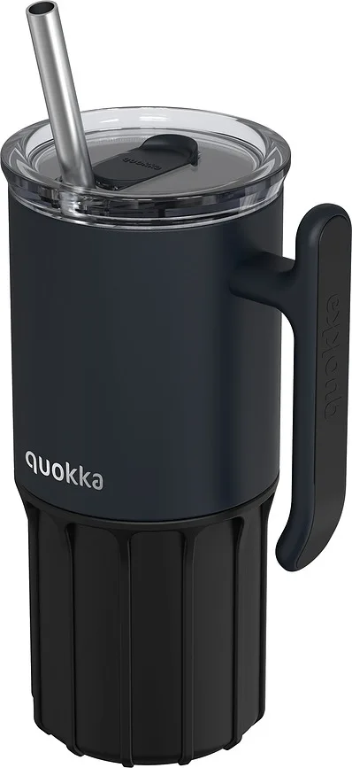 Термокружка Quokka, Stream, 720 мл, нержавеющая сталь, чёрная