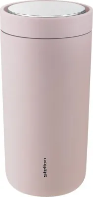 Термокружка Stelton, To-Go Click, 400 мл, нержавеющая сталь, розовая