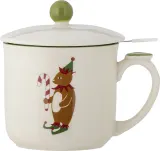 Кружка с заварником Bloomingville, Valentin, 300 мл, каменная керамика, зелёная — фото 1