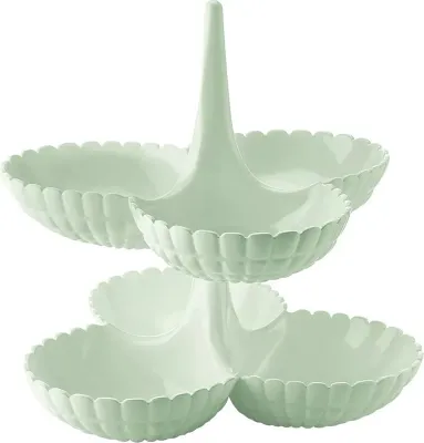 Тортница сервировочная Guzzini Tiffany, прямоугольная, пищевой пластик, 27 25 см, зелёная